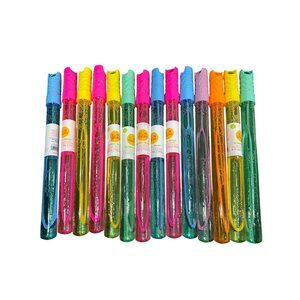 Sun Squad 4oz Bubble Wand 14-PACK Non-Toxic Assorted Colors Ages 3+ Fun Outdoor